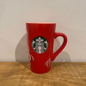 Starbucks Red Ornament Holiday Coffee Mug - 16 fl‎ oz - Christmas Decoration EUC